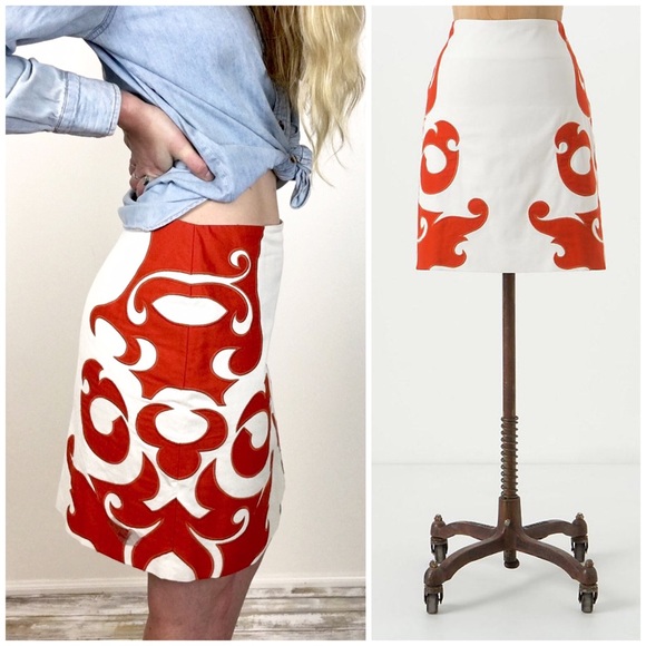 Anthro Vanessa Virginia | Flame Kissed Skirt - Picture 2 of 8